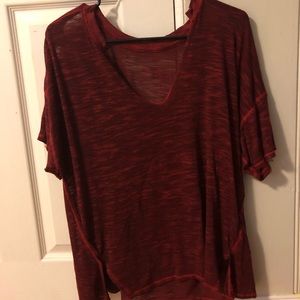 Red we the free free people shirt sleeve top sz S